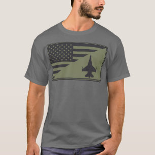 Camiseta F16 Viper Bandera de Estados Unidos apagada 