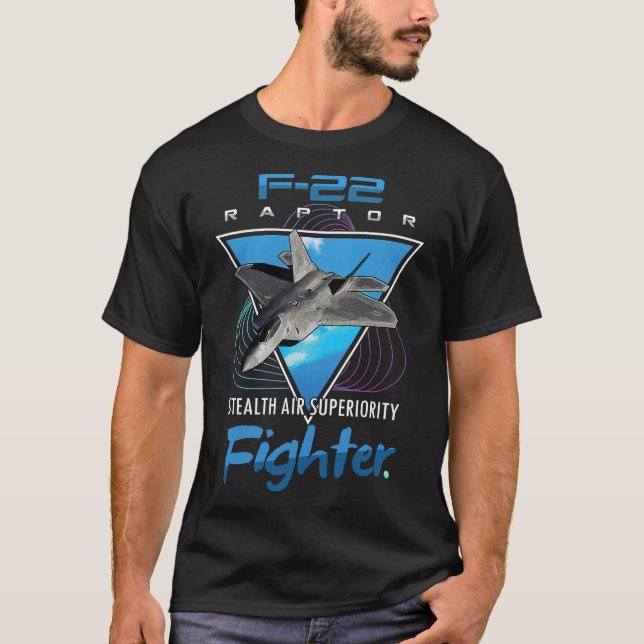 Camiseta F22 Raptor Stealth Fighter Jet Tee Regalos  (Anverso)