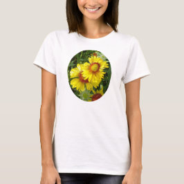 Camiseta F27w Flores silvestres amarillas Gaillardia
