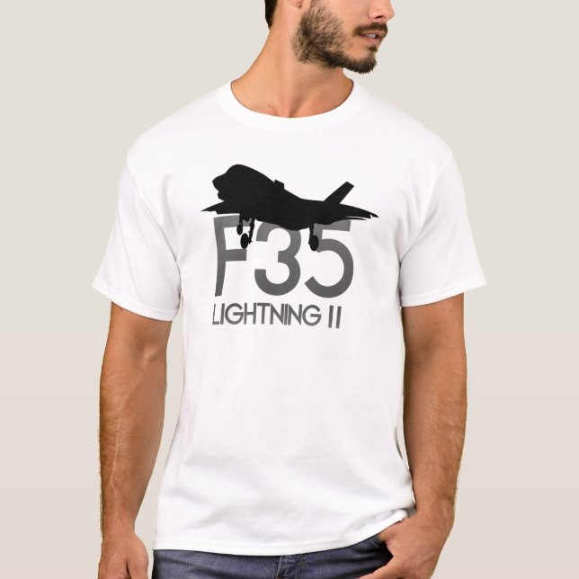 Camiseta F35 Aviación de aviones Lightnig blanco (Anverso)