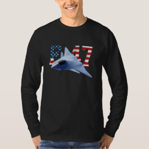 Camiseta F47 Shirt American Flag Aircraft Superpower Domina