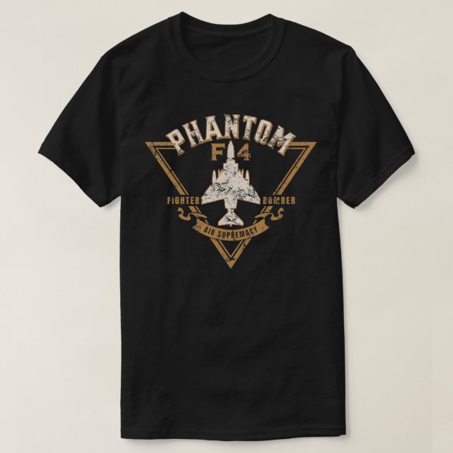 Camiseta F4 Interceptor de Jet de bombardero naval Phantom  (Diseño del anverso)