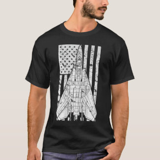 Camiseta F-14 Tomcat Luchador de Jet Bandera Americana