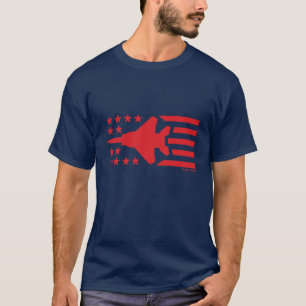 Camiseta F-15 Luchador de águila de ataqueJet Estrellas y