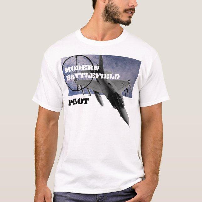 Camiseta F-16 experimental del campo de batalla (Anverso)