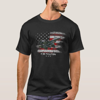 Camiseta F 16 Falcon U S Military Fighter Fighting Jet Pilo