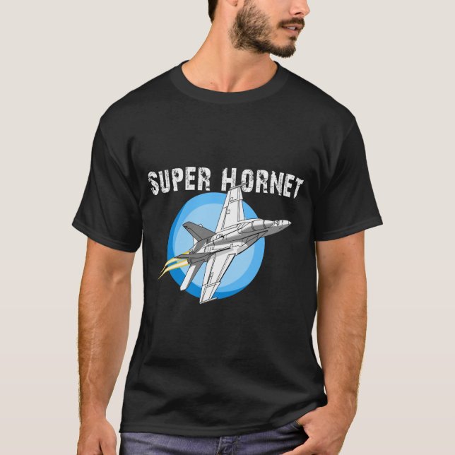 Camiseta F-18 F/A Super Hornet Airplane T-shirt design (Anverso)