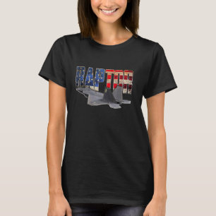 Camiseta F 22 F22 Raptor Jet Fighter Plane Us Flag Pilot