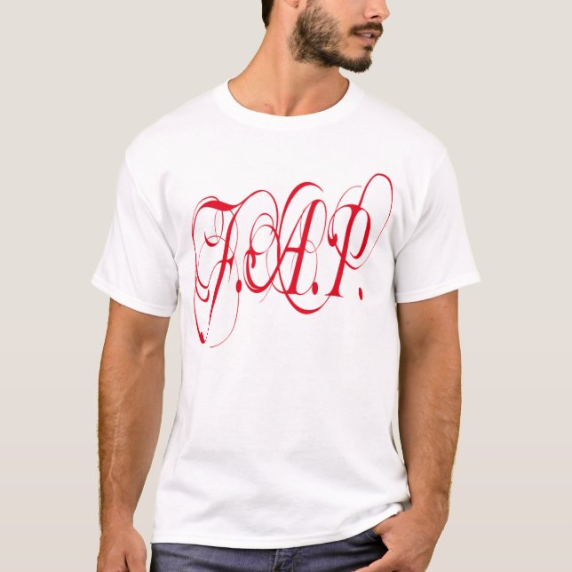 Camiseta F.A.P. blanco/rojo T-Shirt (Anverso)