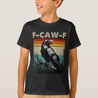 Camiseta F-caw-f Black Crow Black Bird Retro Sunset Vintage