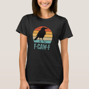 Camiseta F-Caw-F Black Crow Black Bird Retro Sunset Vintage