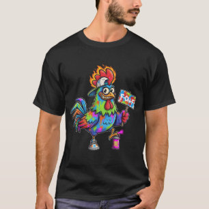 Camiseta F-CAW-F Cluck Yeah Funky Rooster Graffiti Chicken