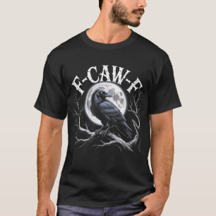 Camiseta F-CAW-F Gothic Raven Luna Llena Mystical Crow Bird
