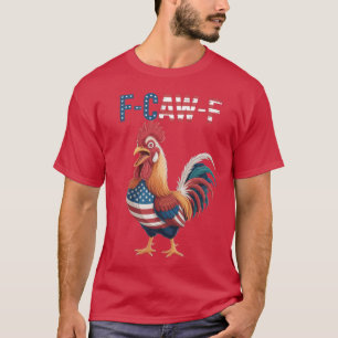 Camiseta F Caw F Pollo Bandera Usa - creativo