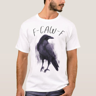 Camiseta F-CAW-F Watercolor Raven - Pastel y humorístico