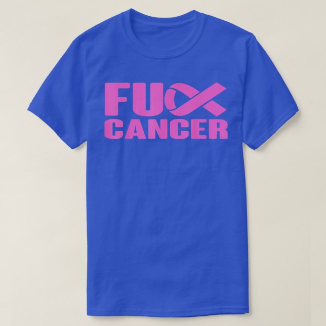 Camiseta F ck Cancer Cinta rosada Sensibilización sobre el  (Diseño del anverso)
