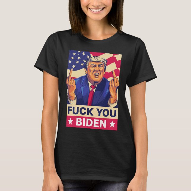 Camiseta F%ck You Biden Funny Trump (Anverso)