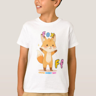 Camiseta "F es para Fox" Alphabet Tee - Crecer todos los dí