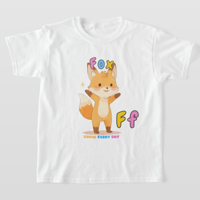 Camiseta "F es para Fox" Alphabet Tee - Crecer todos los dí (Distribución)