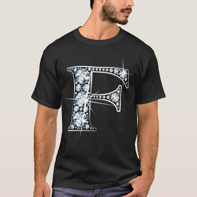 Camiseta "F" Faux-"Diamond Bling" (Anverso)