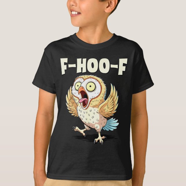 Camiseta F-hoo-f Owl Meme – Funny Screaming Owl Bird Meme G (Anverso)