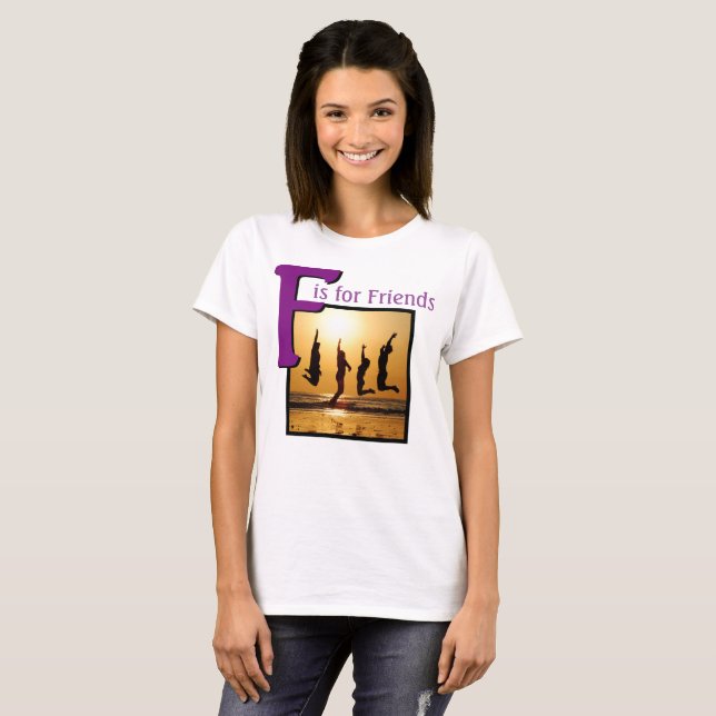 Camiseta F para amigos (Anverso completo)