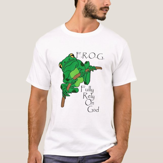 Camiseta F.R.O.G. Confíe completamente en dios #1 (Anverso)
