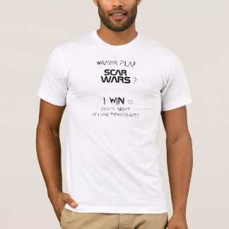 Camiseta f) ScarWars - el T cabido blanco de los hombres