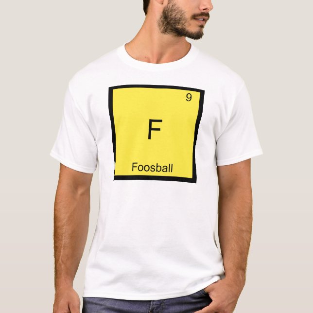 Camiseta F - Tee símbolo de elemento de química divertida d (Anverso)