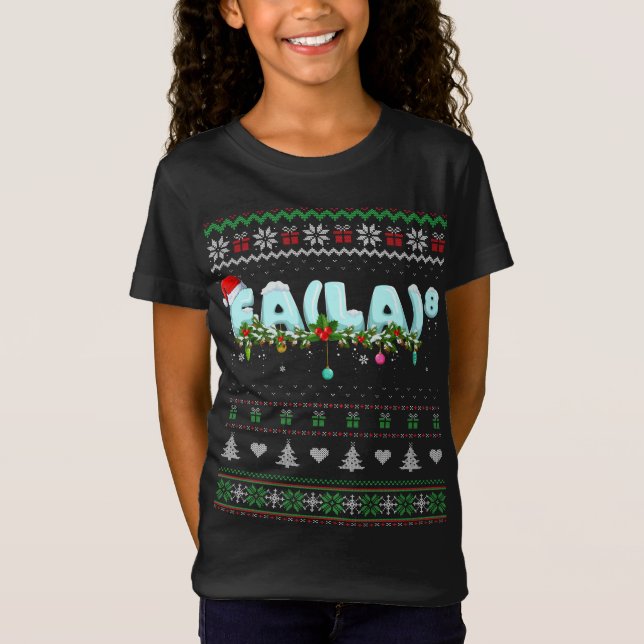 Camiseta Fa 8 Navidades de profesores de música helada Ugly (Anverso)