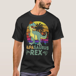 Camiseta Fa de árbol de palmas retro de dinosaurio retro de
