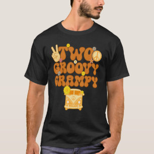 Camiseta Fa de Baby Shower de la familia Groovy Grampy Retr