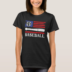 Camiseta Fa De Béisbol Patriótico 4 De Julio Bandera De Est