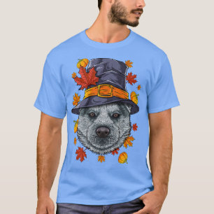 Camiseta Fa de perro de cabeza de peregrino Husky siberiano