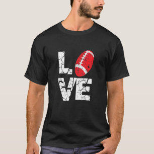 Camiseta Fa del juego del jugador de fútbol americano Love 