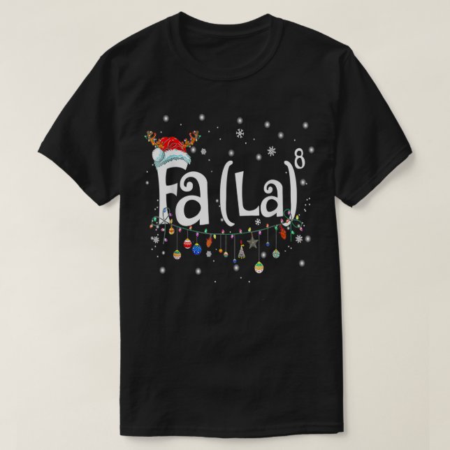 Camiseta Fa La8 Navidades divertidos Santa Fa La Math 2 (Diseño del anverso)