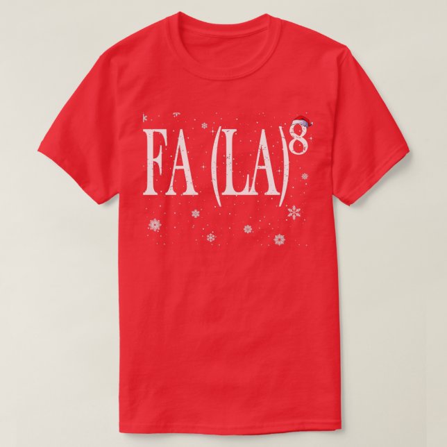 Camiseta Fa La8 Navidades Maestra Exponente Nerd Santa (Diseño del anverso)