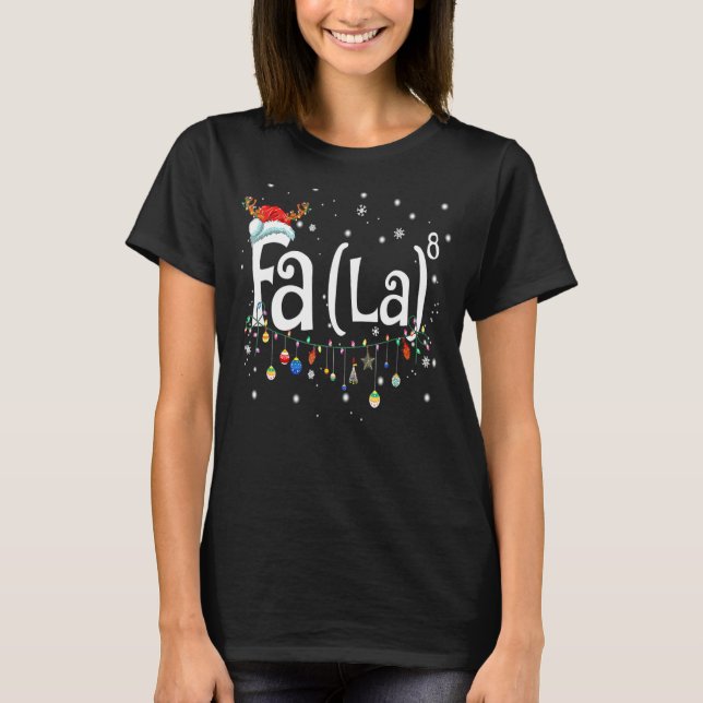 Camiseta Fa La 8 Navidad Santa Fa La Matemáticas (Anverso)