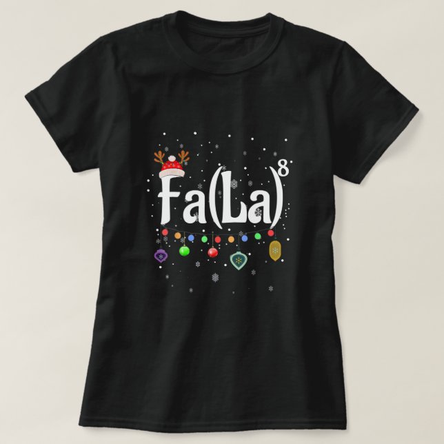 Camiseta Fa (La)8 Navidades divertidos Santa Fa La Math Gif (Diseño del anverso)