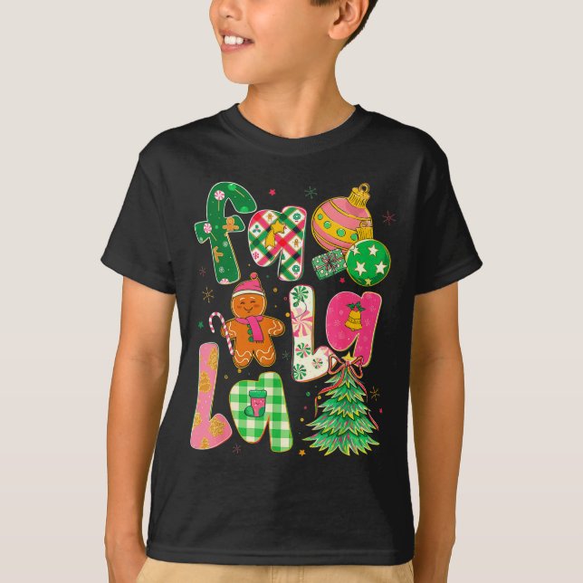 Camiseta Fa La La Coquette Christmas Gingerbread Tree  (Anverso)