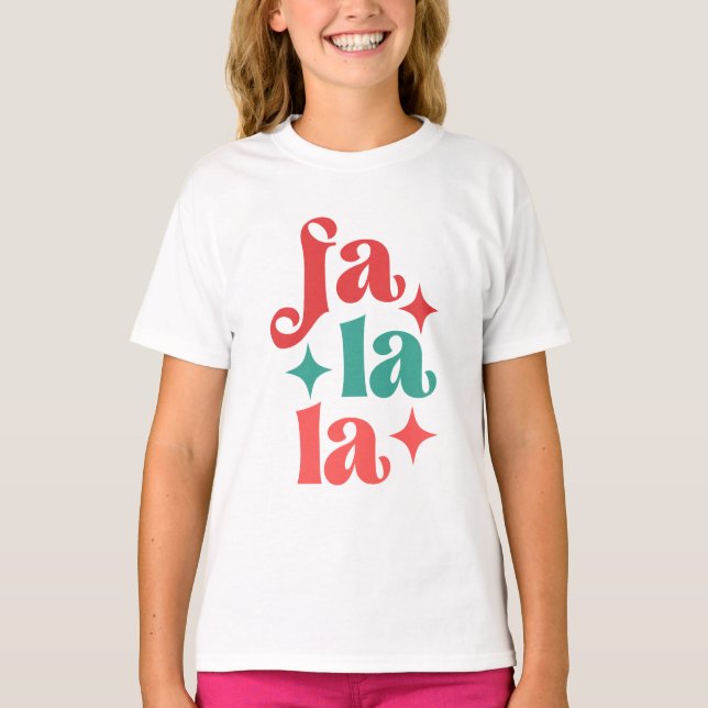 Camiseta Fa La La - Diseño de tipografía festiva (Anverso)