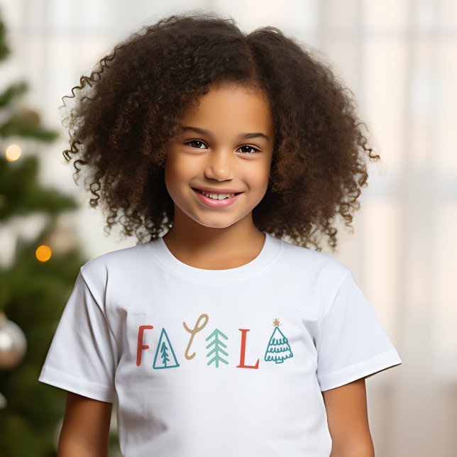 Camiseta Fa La La Funny Fiesta del Árbol de Navidad (Fa La La Funny Christmas Tree Holiday T-Shirt)