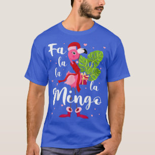 Camiseta Fa La La La La Mingo Santa Flamingo With Christmas