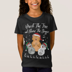 Camiseta Fa La La La La Navidades Kitties Funny Holiday Cat