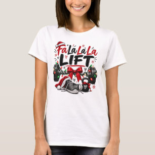 Camiseta Fa La La La Levanta Pesas de Navidad