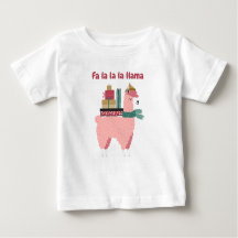 Camiseta Fa la la la llama vacaciones bebé