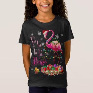 Camiseta Fa La La La mingo Flamingo para Navidades Navidad