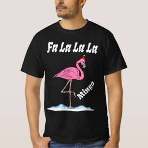 Camiseta Fa La La La mingo Flamingo para regalo de Navidad