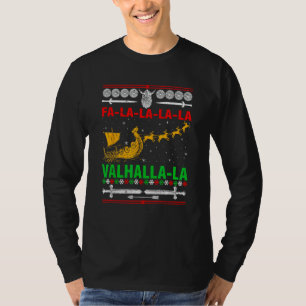Camiseta Fa-La-La-La-Valhalla-La Viking Dios Navidades feos
