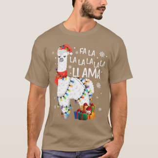 Camiseta FA La La Llama Navidad Divertido Amante de Llamas